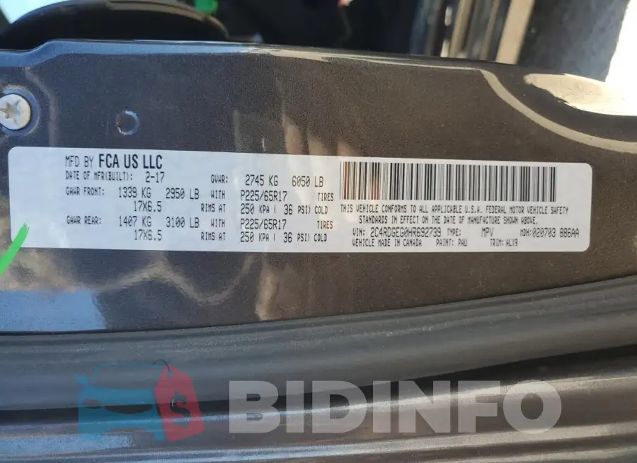 2C4RDGEG0HR692739 Photo# 14