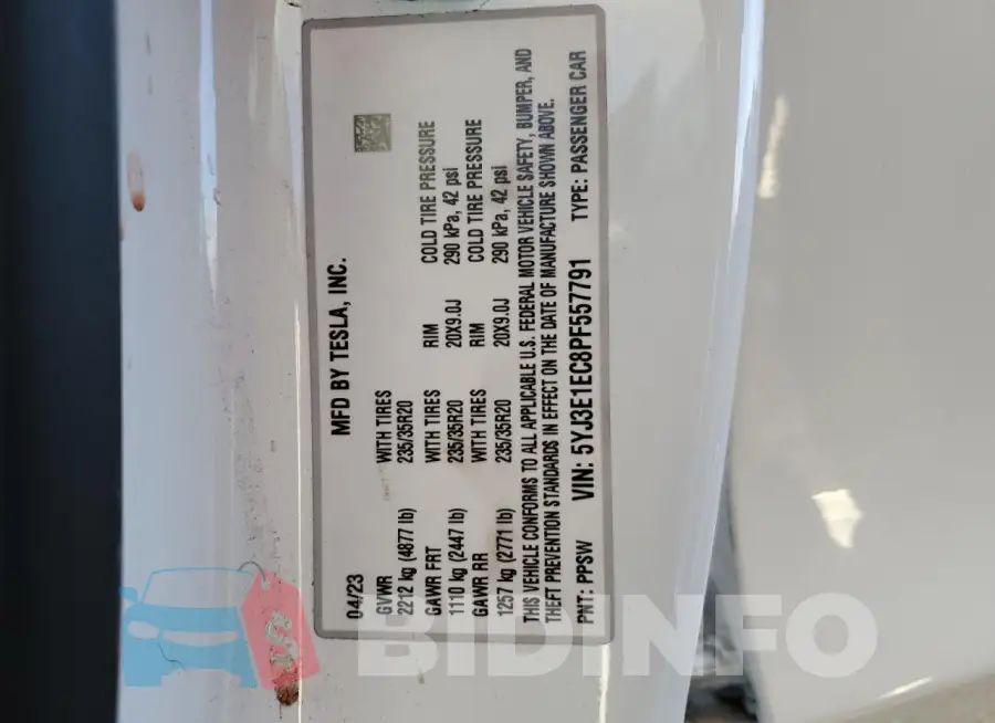 5YJ3E1EC8PF557791 Photo# 12