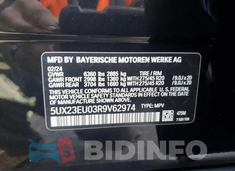 5UX23EU03R9V62974 Photo# 13