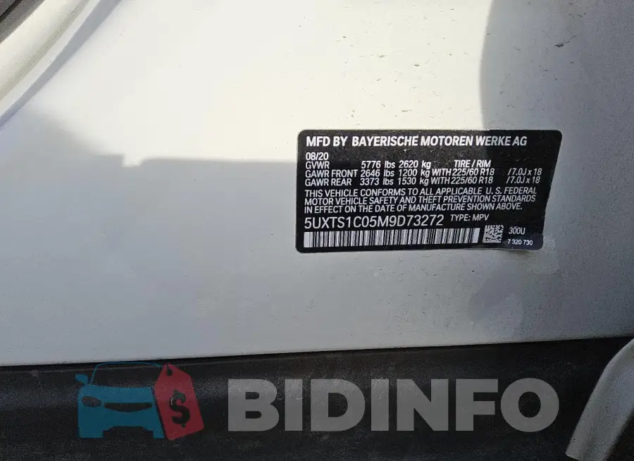 5UXTS1C05M9D73272 Photo# 14