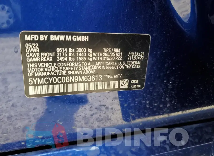 5YMCY0C06N9M63613 Photo# 13