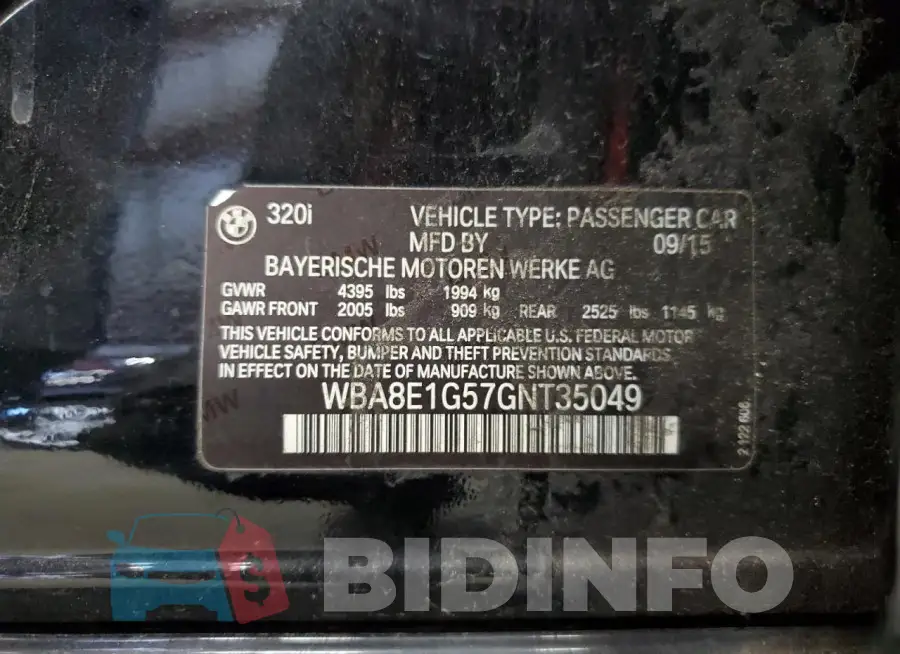 WBA8E1G57GNT35049 Photo# 12