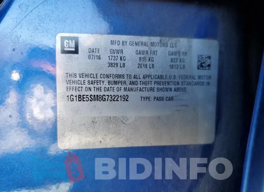 1G1BE5SM8G7322192 Photo# 12