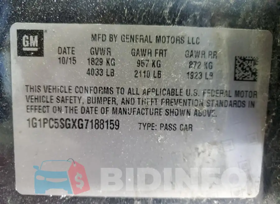 1G1PC5SGXG7188159 Photo# 12