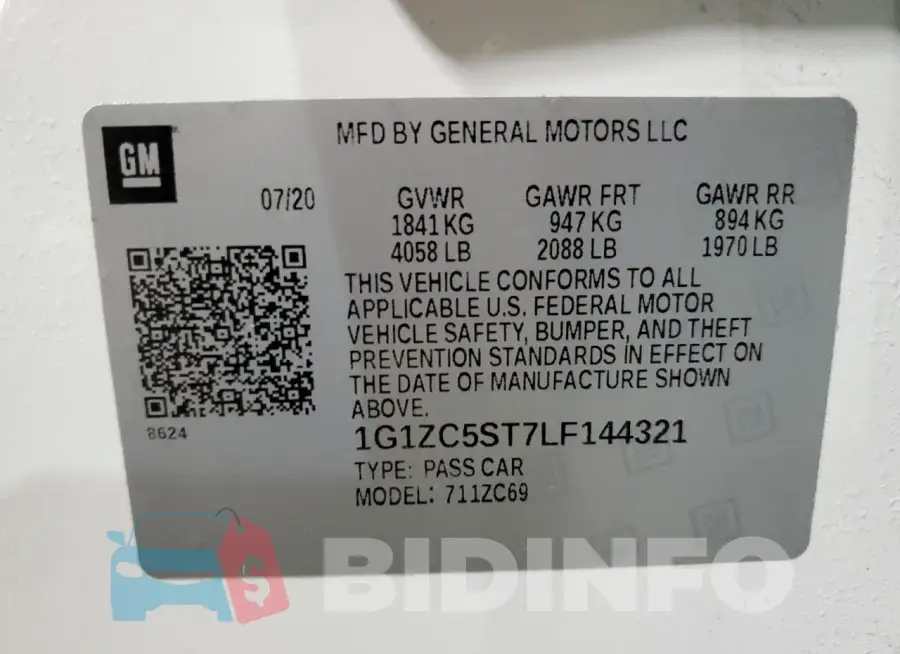 1G1ZC5ST7LF144321 Photo# 12