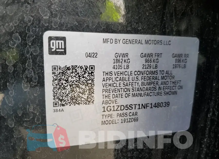 1G1ZD5ST1NF148039 Photo# 12