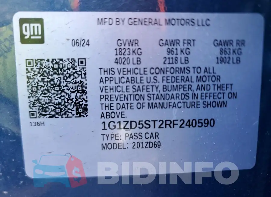 1G1ZD5ST2RF240590 Photo# 12