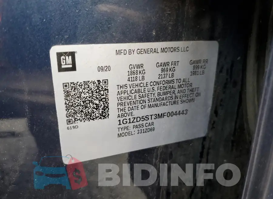 1G1ZD5ST3MF004443 Photo# 12