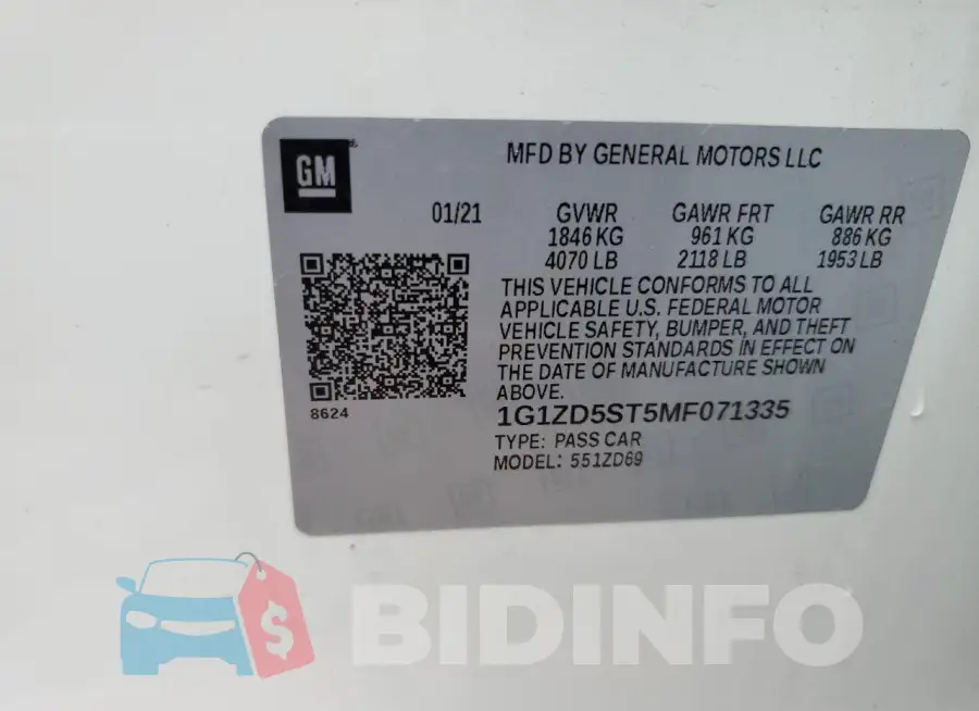 1G1ZD5ST5MF071335 Photo# 12