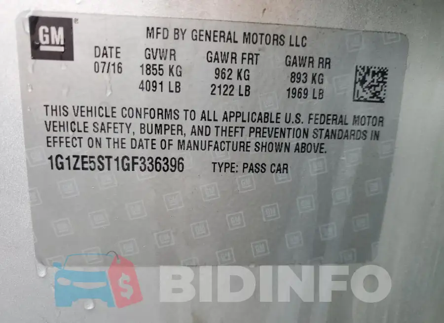 1G1ZE5ST1GF336396 Photo# 12