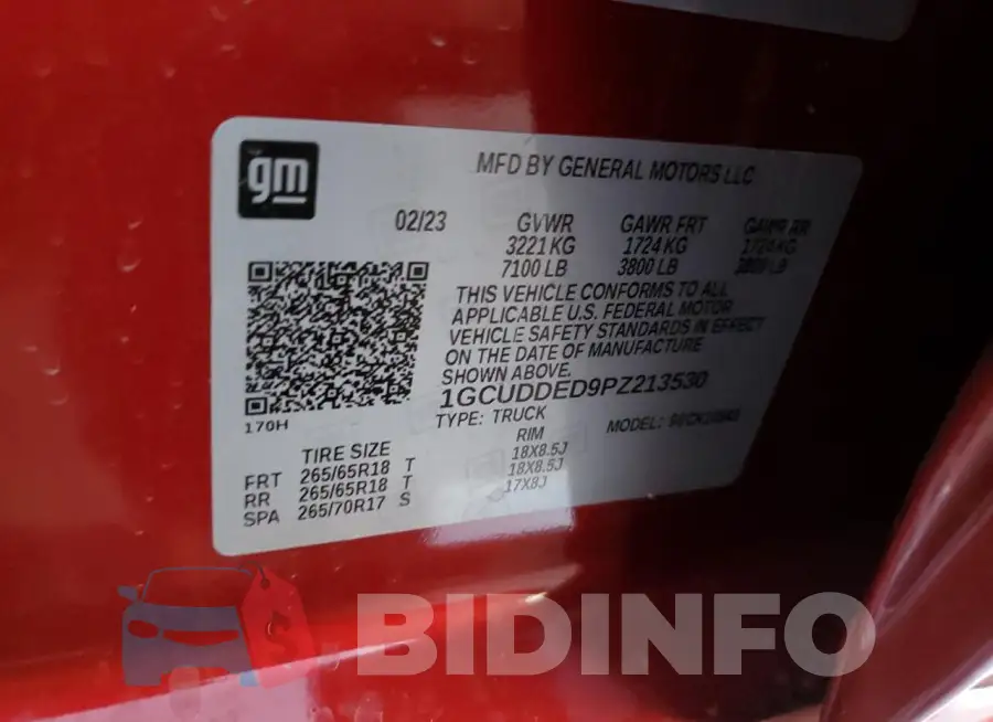1GCUDDED9PZ213530 Photo# 12