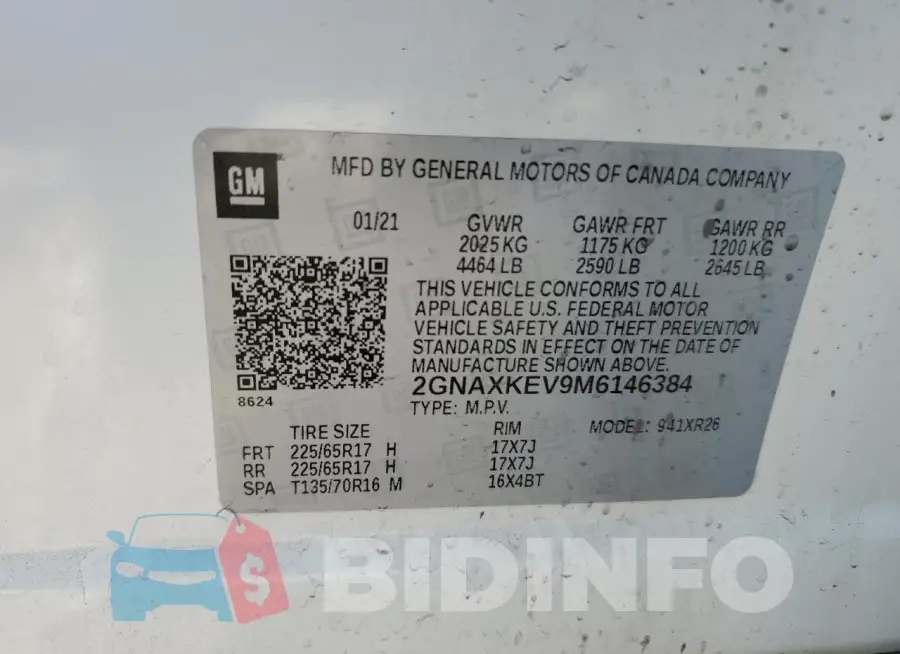 2GNAXKEV9M6146384 Photo# 12