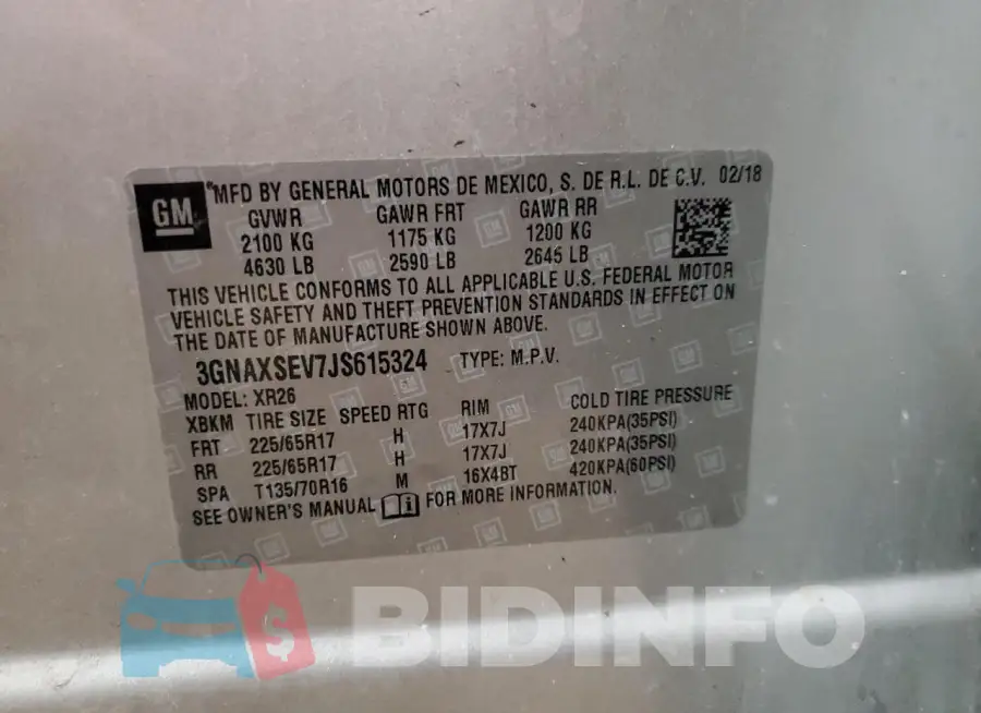 3GNAXSEV7JS615324 Photo# 13