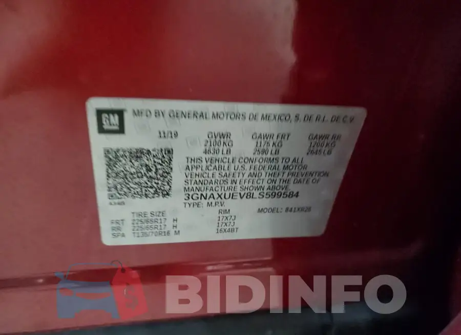 3GNAXUEV8LS599584 Photo# 13