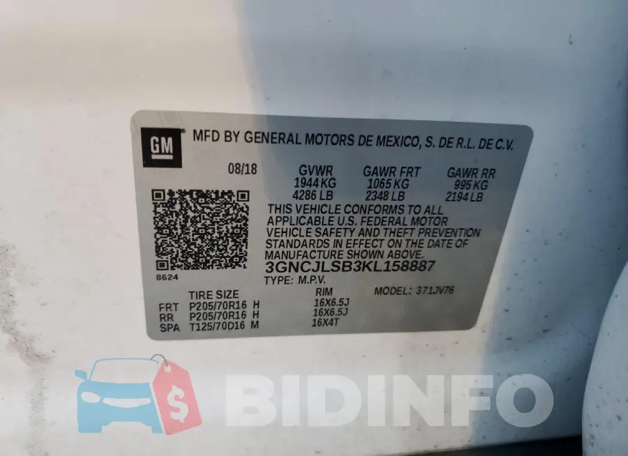 3GNCJLSB3KL158887 Photo# 13