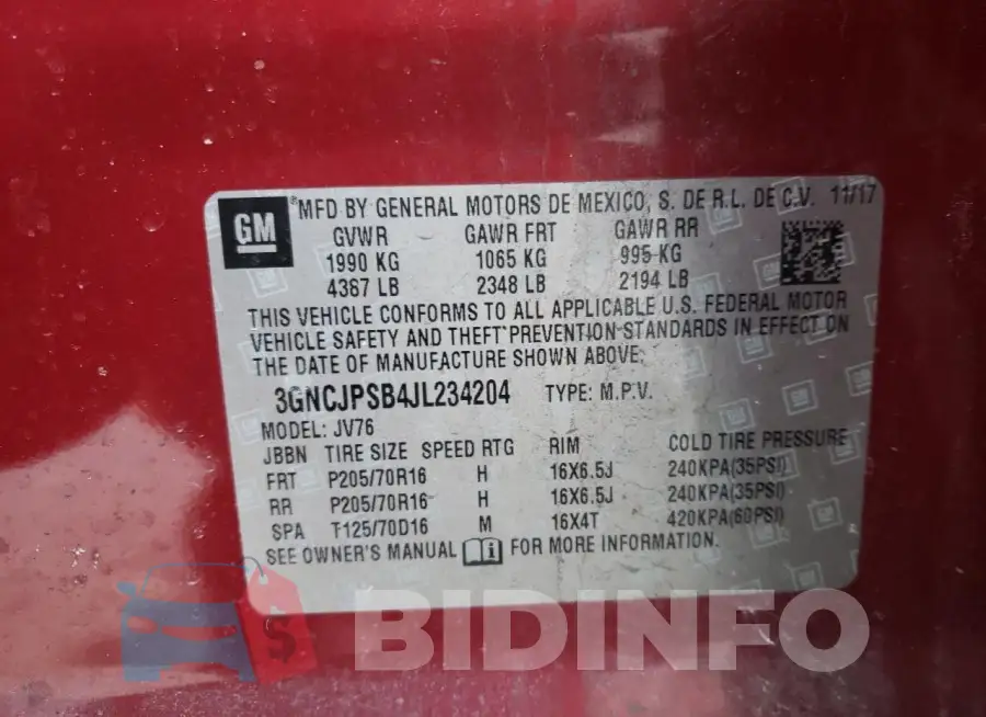 3GNCJPSB4JL234204 Photo# 13