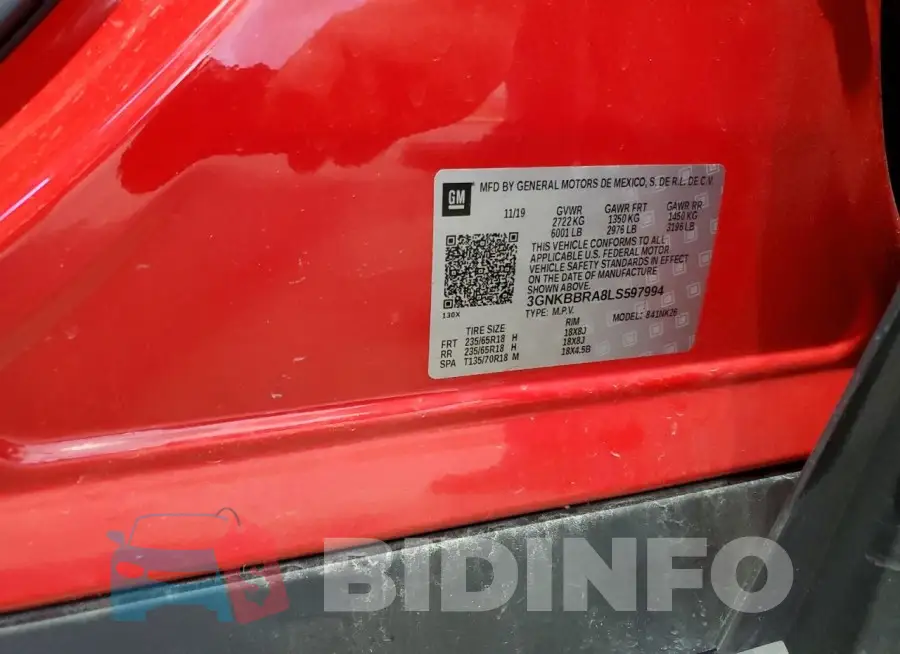 3GNKBBRA8LS597994 Photo# 13