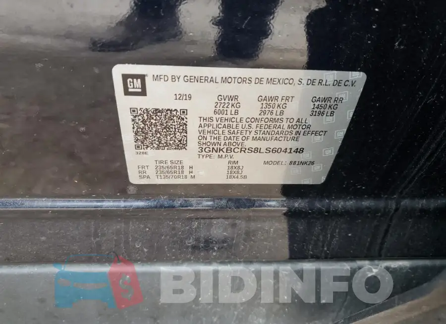 3GNKBCRS8LS604148 Photo# 12