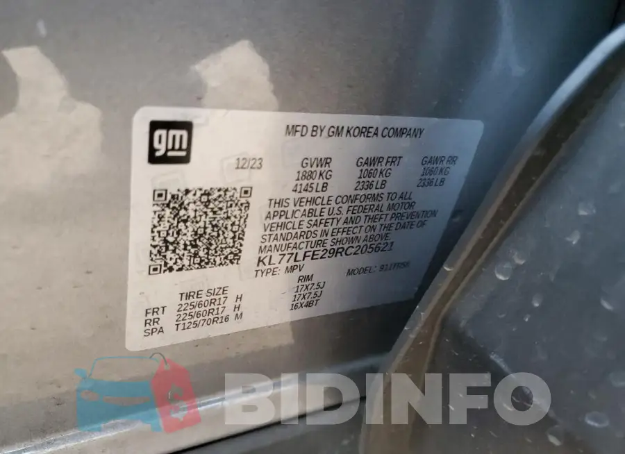 KL77LFE29RC205621 Photo# 13