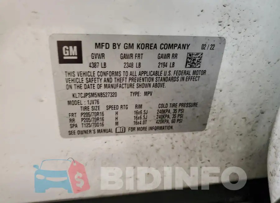 KL7CJPSM5NB527320 Photo# 13
