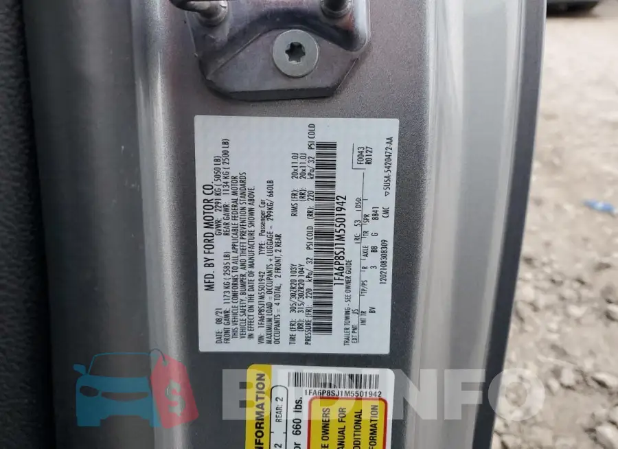 1FA6P8SJ1M5501942 Photo# 13