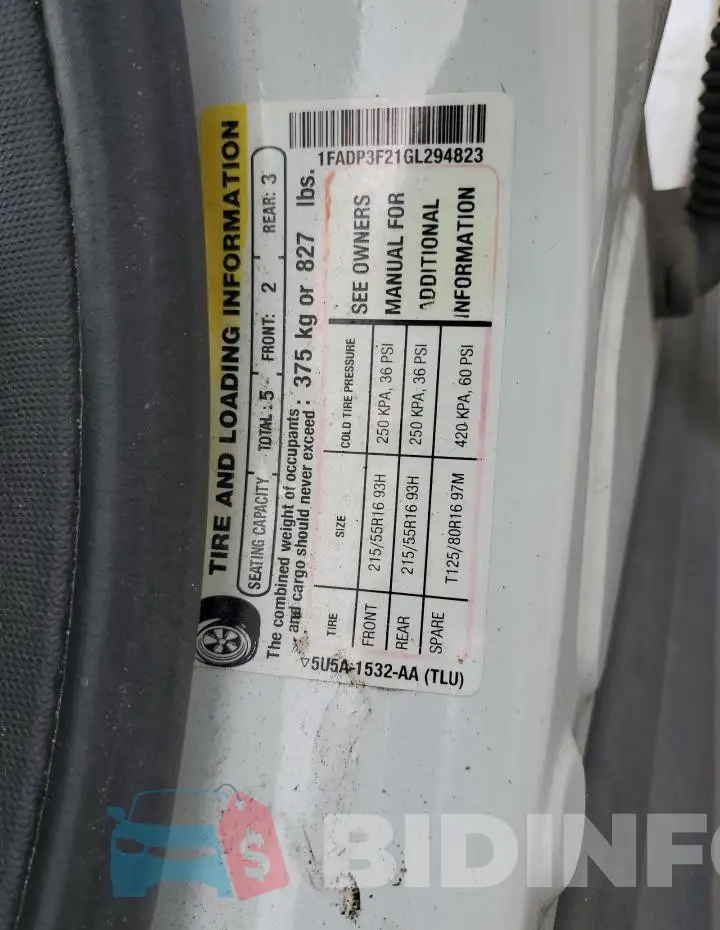 1FADP3F21GL294823 Photo# 12