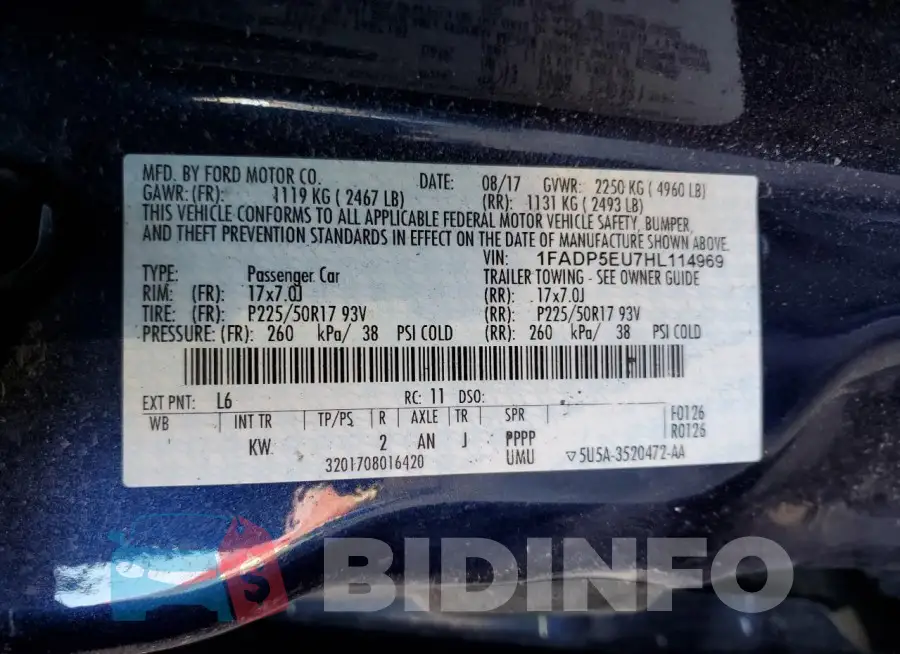 1FADP5EU7HL114969 Photo# 12