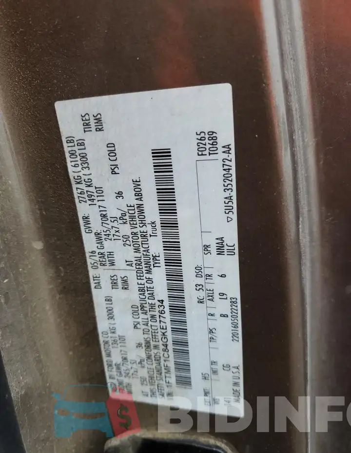 1FTMF1C84GKE77634 Photo# 12