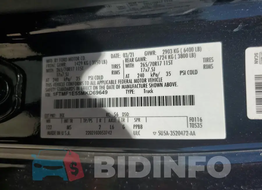 1FTMF1E55MKD69649 Photo# 13