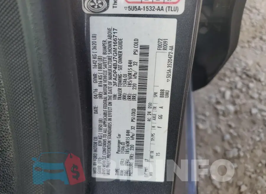 3FADP4BJ7GM166717 Photo# 12