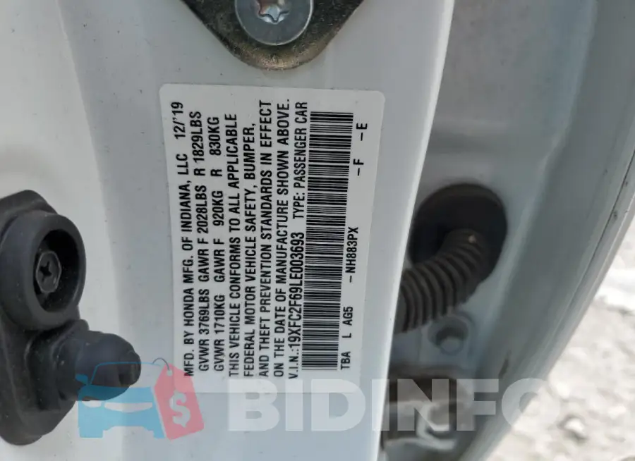 19XFC2F69LE003693 Photo# 12
