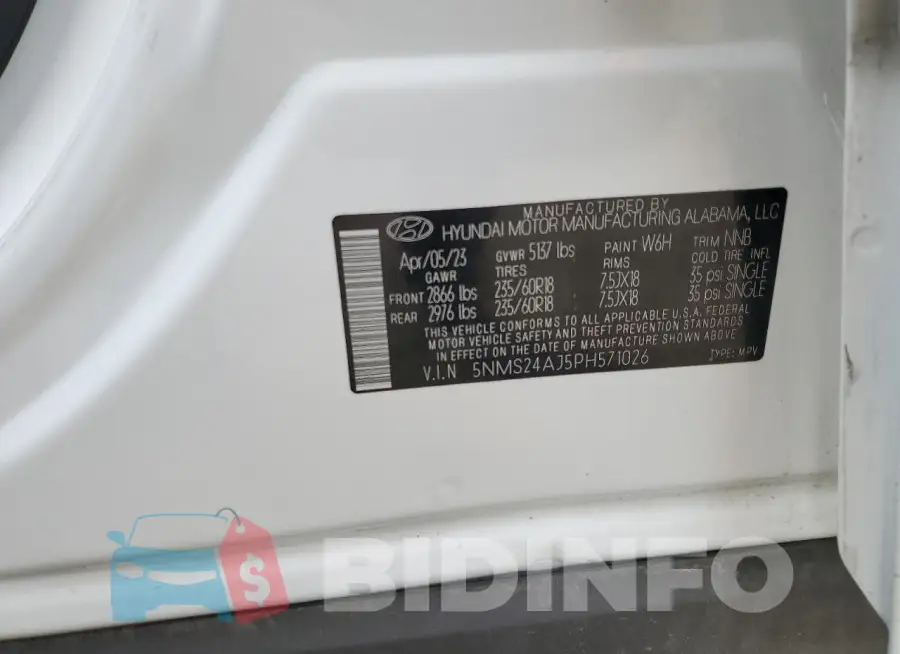 5NMS24AJ5PH571026 Photo# 13
