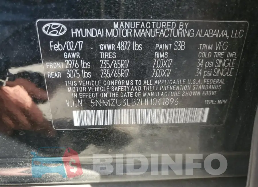 5NMZU3LB2HH041896 Photo# 13