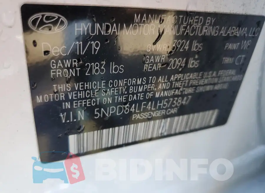 5NPD84LF4LH573847 Photo# 13