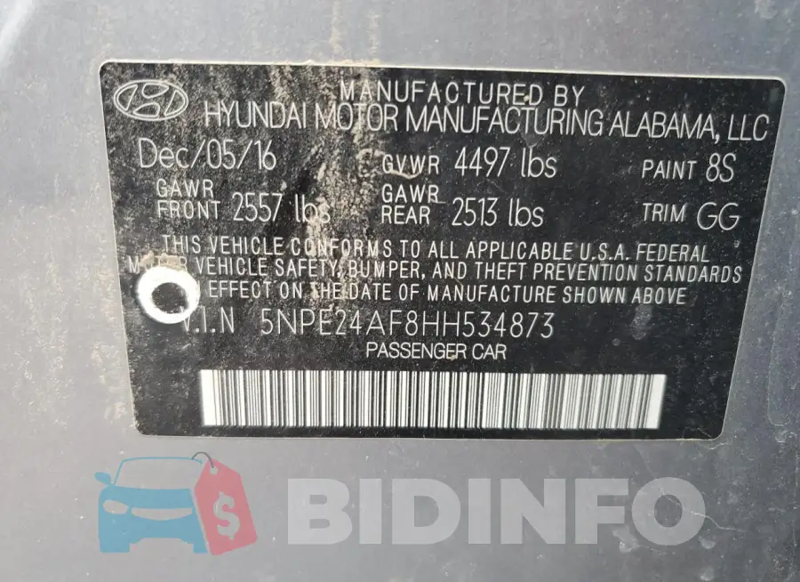 5NPE24AF8HH534873 Photo# 12