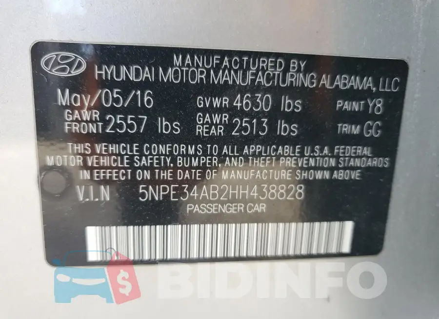 5NPE34AB2HH438828 Photo# 12