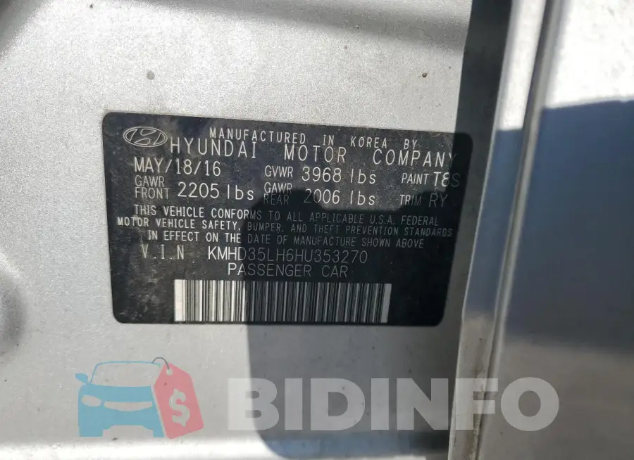 KMHD35LH6HU353270 Photo# 12