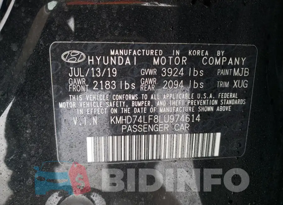KMHD74LF8LU974614 Photo# 12