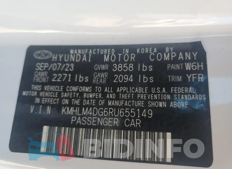 KMHLM4DG6RU655149 Photo# 12