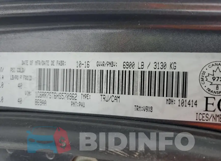 1C6RR7ST6HS570962 Photo# 13
