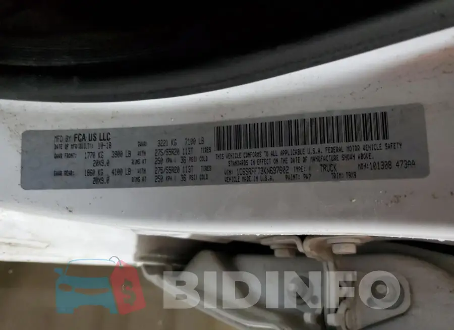 1C6SRFFT3KN697602 Photo# 12