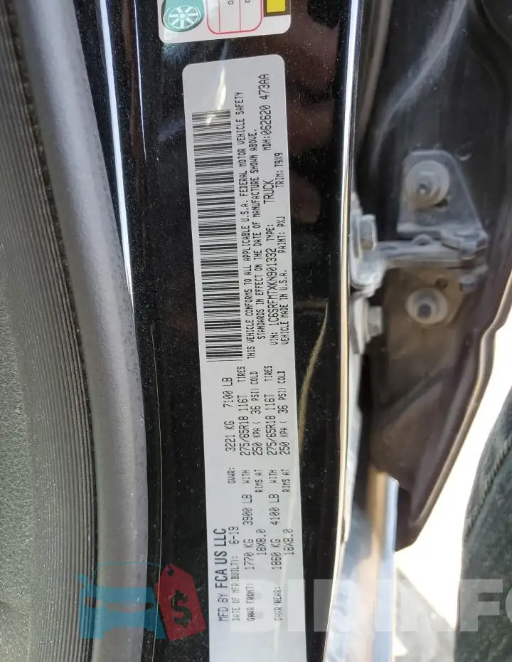 1C6SRFMTXKN901332 Photo# 12
