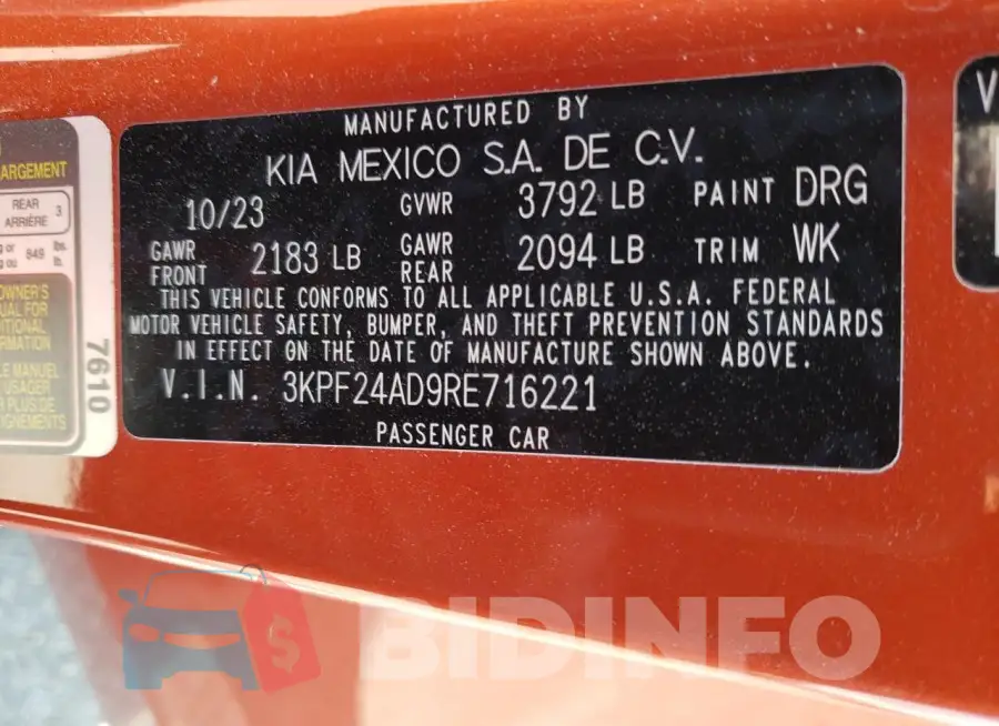 3KPF24AD9RE716221 Photo# 13
