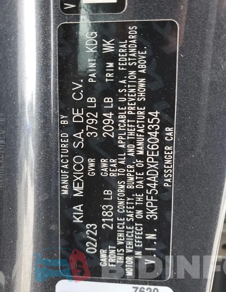 3KPF54ADXPE604354 Photo# 13