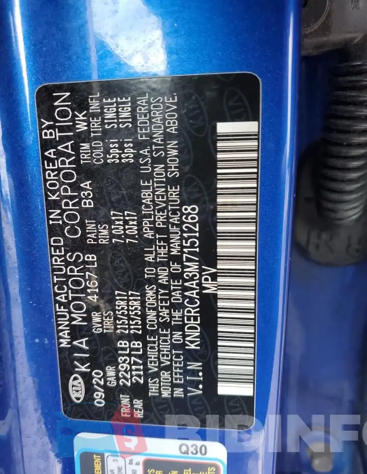 KNDERCAA3M7151268 Photo# 13