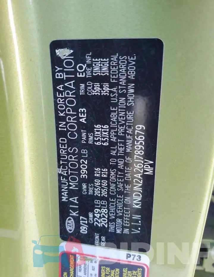 KNDJN2A26J7895679 Photo# 12