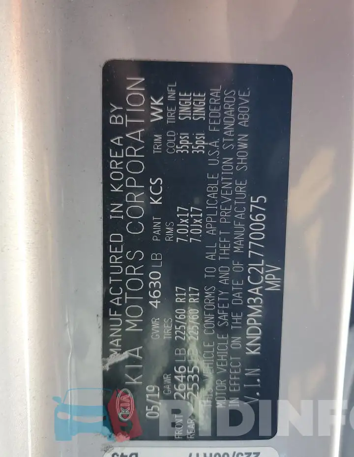 KNDPM3AC2L7700675 Photo# 12