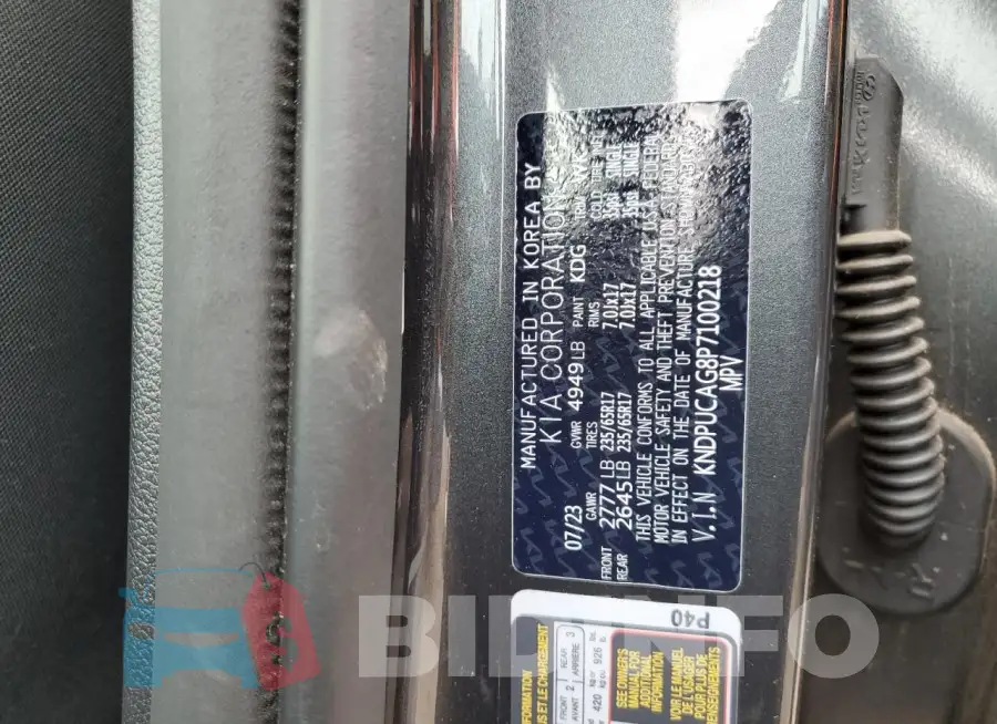 KNDPUCAG8P7100218 Photo# 12