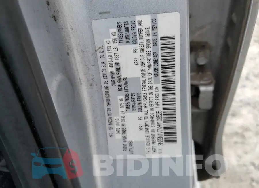 3MZBN1V7XHM108525 Photo# 12