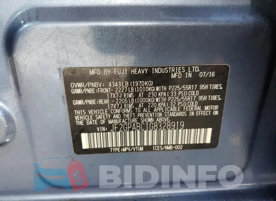 JF2GPABC1G8328919 Photo# 12